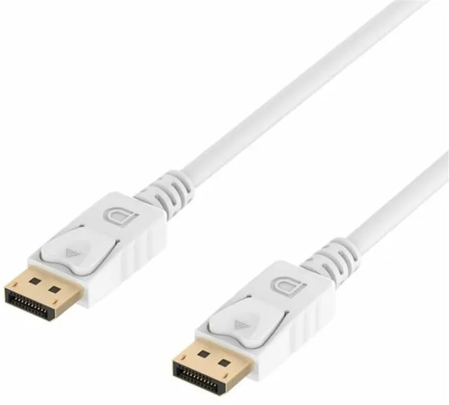 NORDIQZENZ Displayport till Displayport-kabel, Vit, 3m