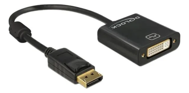 Delock Adapter Displayport 1.2 hane till DVI hona, 4K, passiv, svart