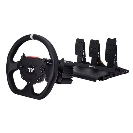 Thermaltake G6 Direct Drive racingratt, svart, USB med pedaler för PC