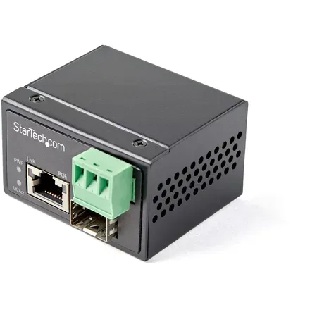 StarTech.com PoE+ industriell fiber till Ethernet-mediakonverterare, 30 W