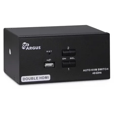 Argus KVM AS-22HA KVM-switch, 2 datorer, HDMI