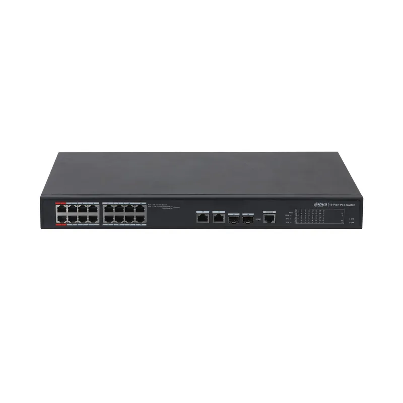 Dahua Technology PFS4218-16ET-240-V3 hanterad PoE-switch, 16-port 100 Mbps + 2-port Gigabit