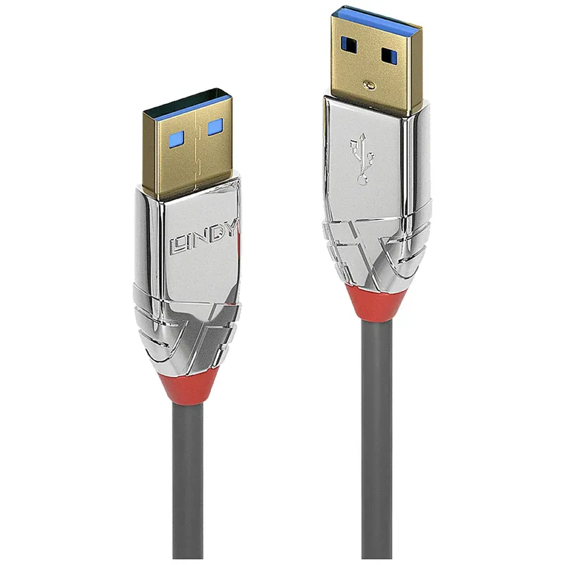 Lindy 36625 USB-kabel, USB 3.2 Gen 1, USB-A, 0,5 m, grå