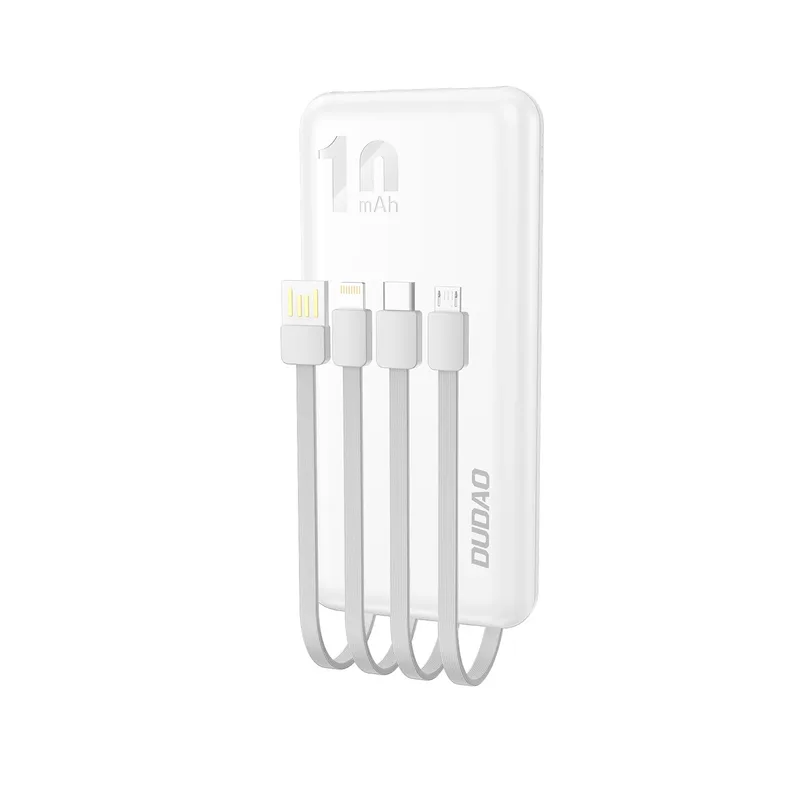 Dudao K6Pro powerbank 10000mAh 10Watt 4xkablar Svart