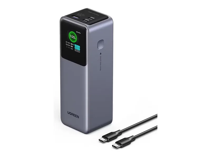 Ugreen Nexode Powerbank 25 000 mAh 200W USB-C x3 Grå