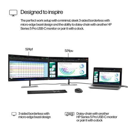 Hewlett-Packard Series 5 Pro 524pf 23.8" Full HD-skärm utan stativ