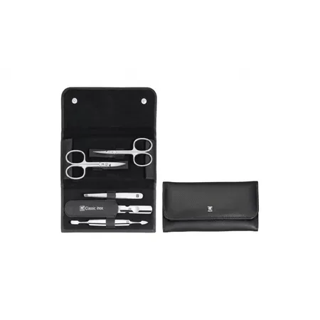 Zwilling CLASSIC INOX Dr.kn-Etui Rindleder, schwarz, 5-tlg.