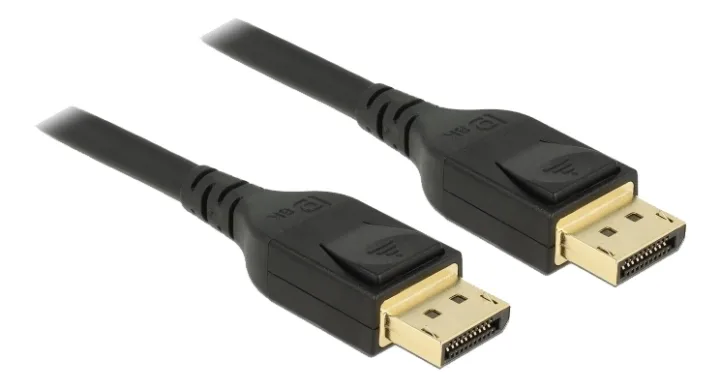 DeLock DisplayPort kabel 8K 60 Hz 5 m DP 8K-certifierad, svart