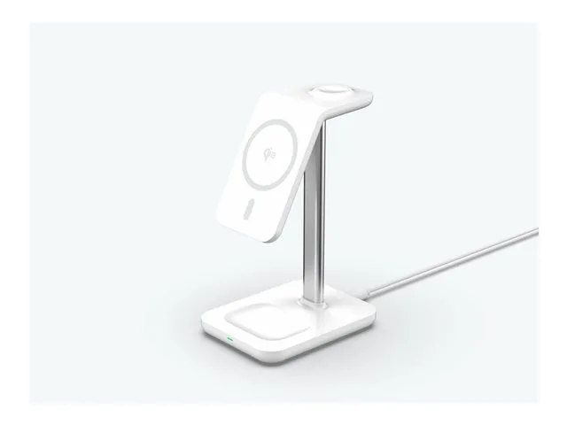 eSTUFF trådlöst laddställ, 15 W, aluminium, vit