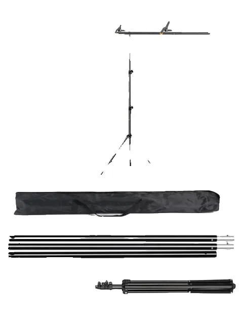 Bärbar Bakgrundsställningssats, Justerbart Fotograferingsbakgrundsram, Vårklämmor för Fotostudio, 1,5x2M Klämma slumpmässig