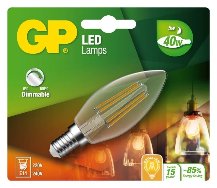 GP LED-lampa Filament Mini Candle