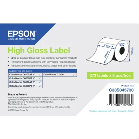 Epson matrisskurna etiketter