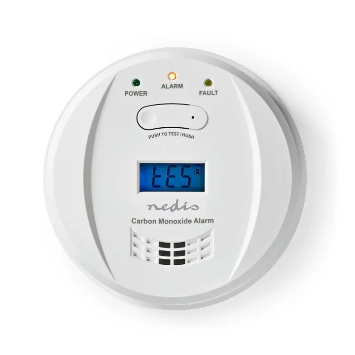 Nedis kolmonoxidlarm, 85 dB, vit