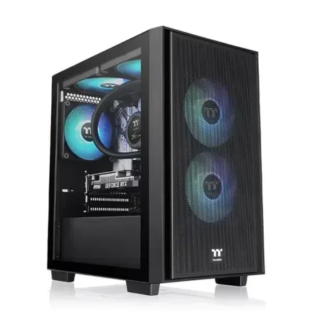 Tt Versa H16 TG ARGB Black