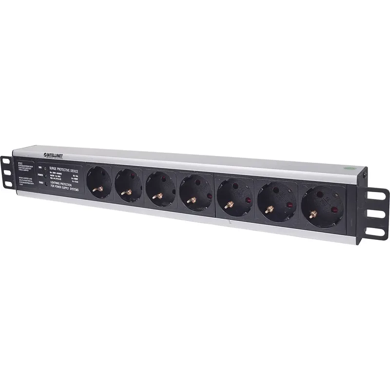 Intellinet 19" 1.5U Rackmount 7-Way Power Strip