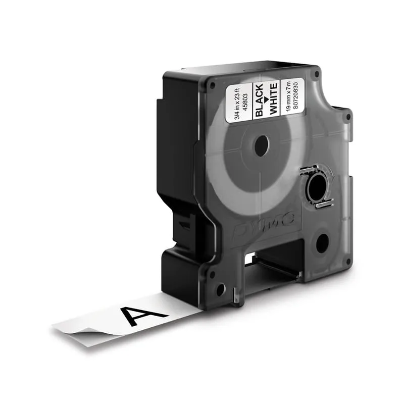Tape D1 19mm Svart/Vit
