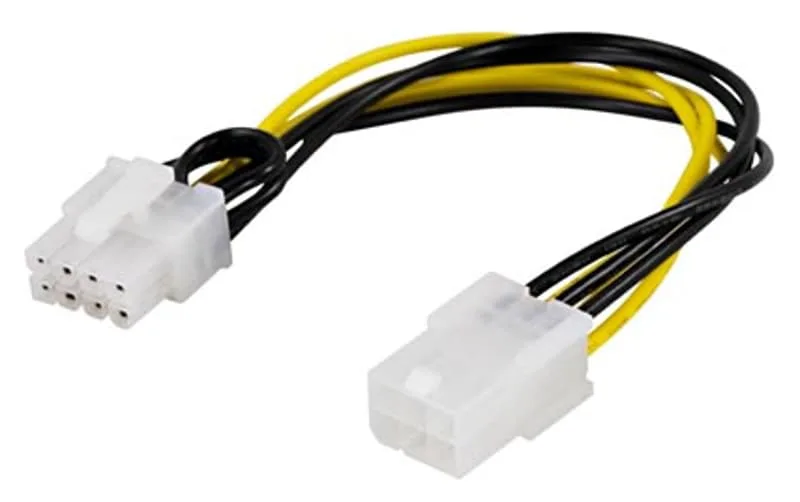 DELTACO adapterkabel, 6-pin PCI-Express till 8-pin PCI-Express, 10 cm (SSI-61)