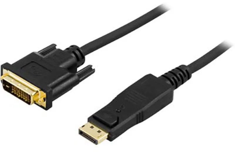 DELTACO DP-2020 DisplayPort till DVI-kabel, 2 m
