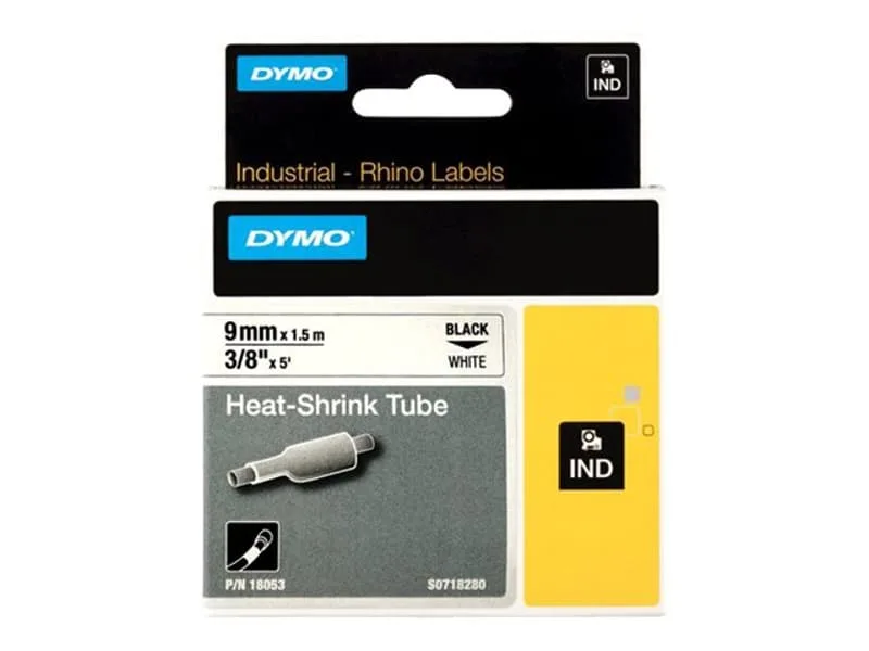 Tape RhinoPRO Krympslang 9mm Svart/Gul