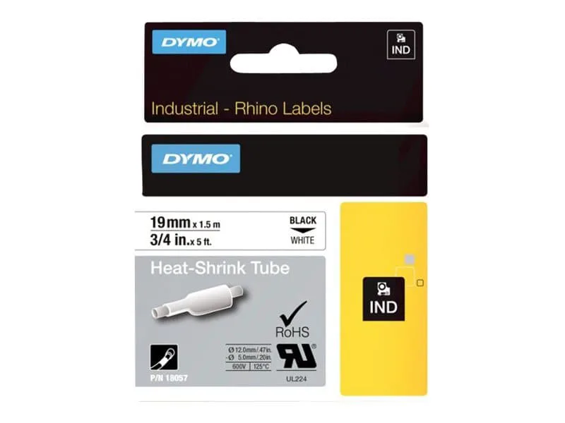 Tape RhinoPRO Krympslang 19mm Svart/Vit