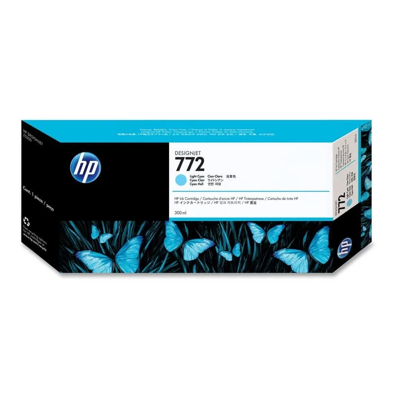 HP 772 300 ml Designjet-bläckpatron – ljuscyan