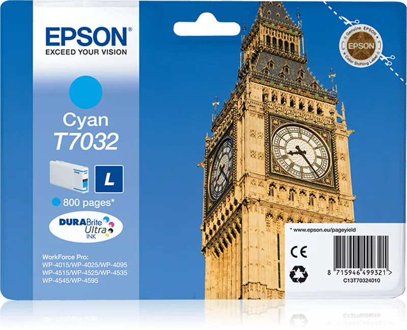 Epson Bläck Cyan T7032 L