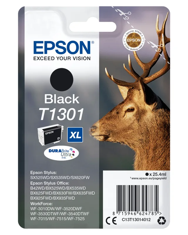 Epson Bläck Svart T1301 XL