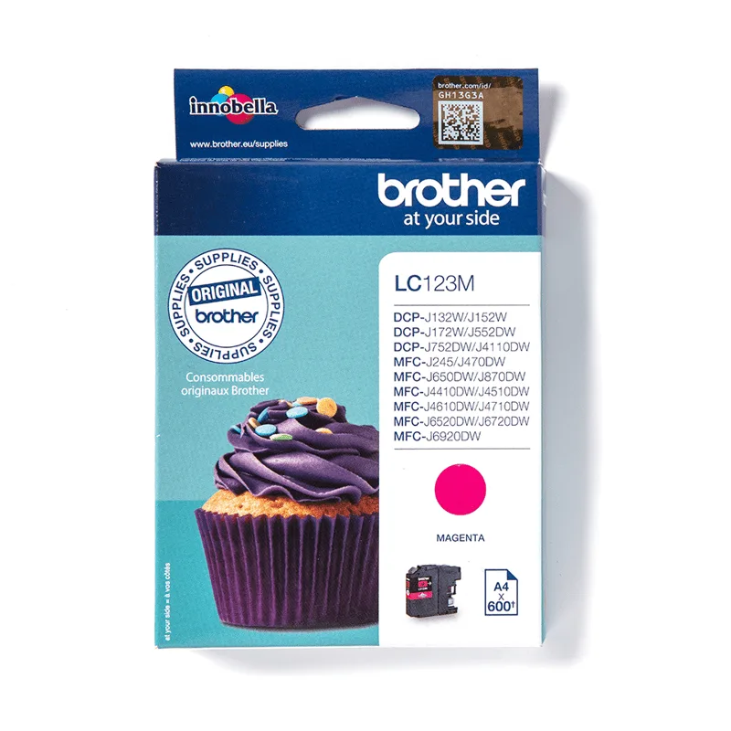 Brother Bläck LC123M LC-123 Magenta