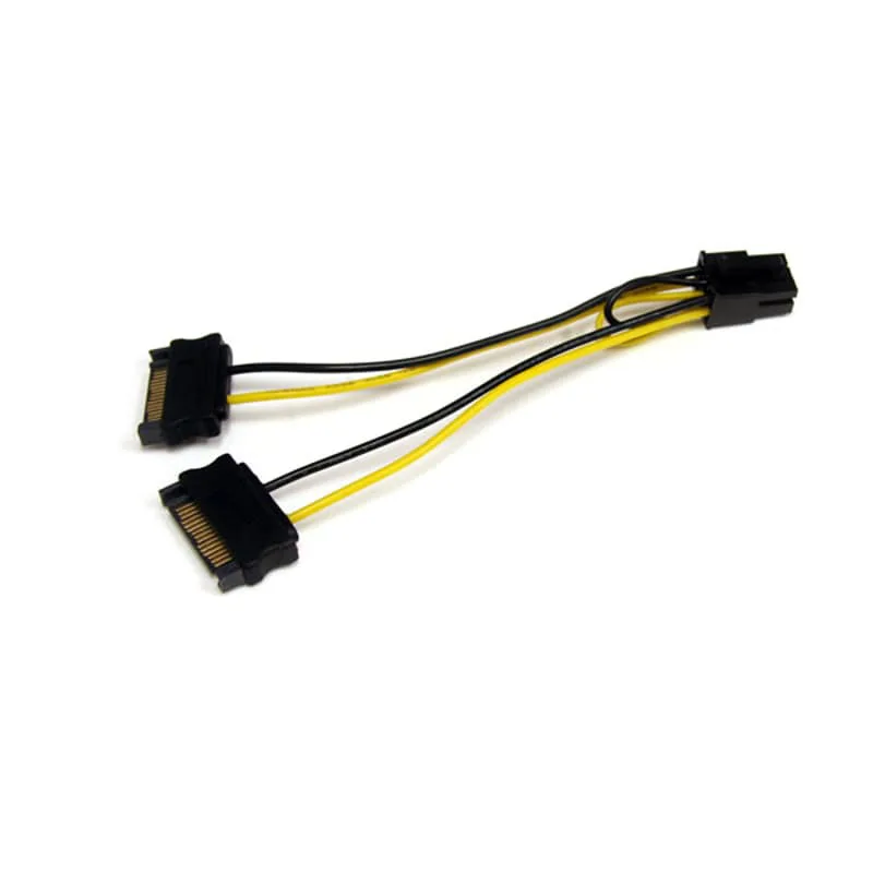 SATA Power To 6 Pin PCI Express Video Card Power Cable Adapter