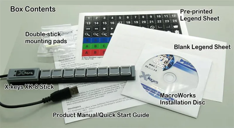 Xkeys Xk8 USB Stick Keys With 8 Programmable Keys