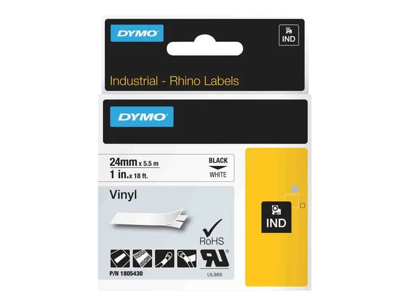 DYMO Rhino Professional, 24mm, märkbar vinyltejp
