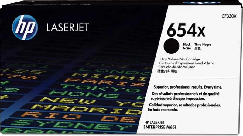HP 654X (CF330X) tonerkassett svart, LaserJet