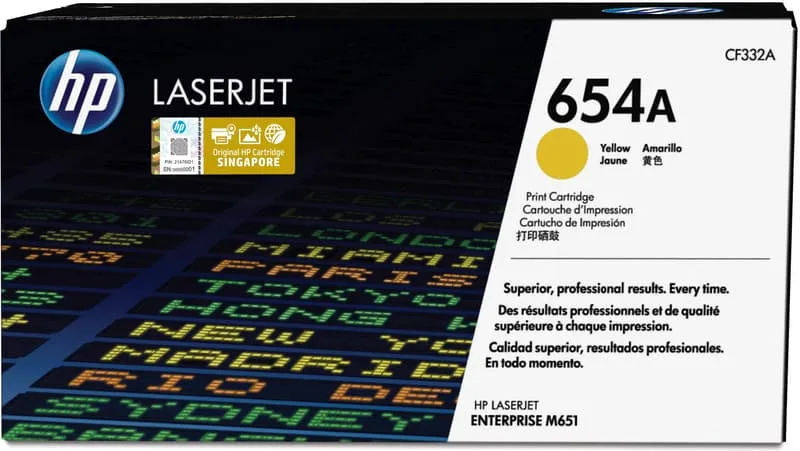 HP 654A - gul - original - LaserJet