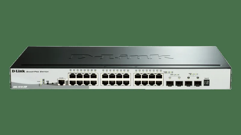DGS-1510-28P 28-Port Gigabit PoE 2x10G SFP+