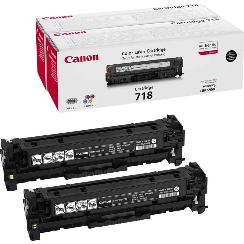 Canon Toner Svart 3,4k Type 718 2-Pack