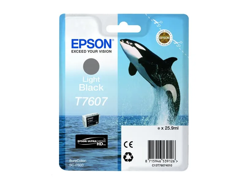 Epson T7607 gråsvart original
