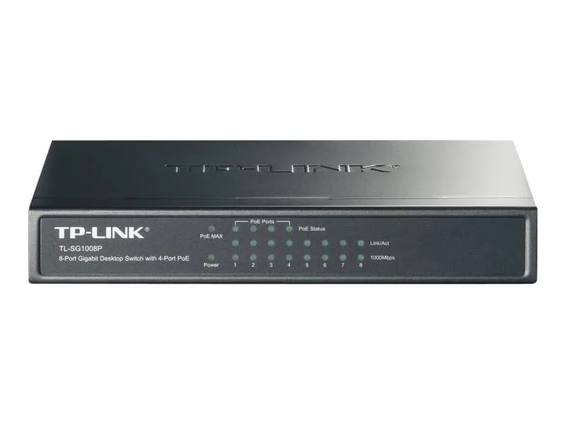 TP-Link switch 8x10/100/1000Mbps bordsmodell (TL-SG1008P)