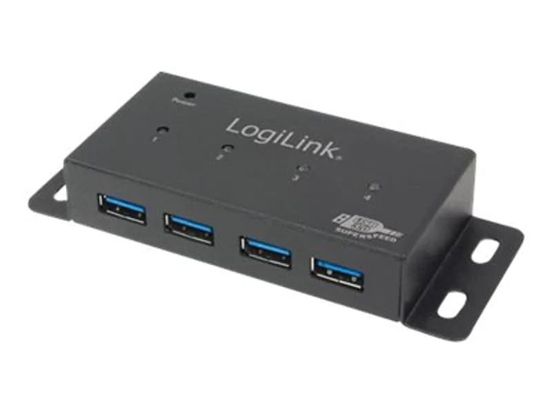 USB 3.0 Hub 4-Port, Metal, Incl. Power Supply