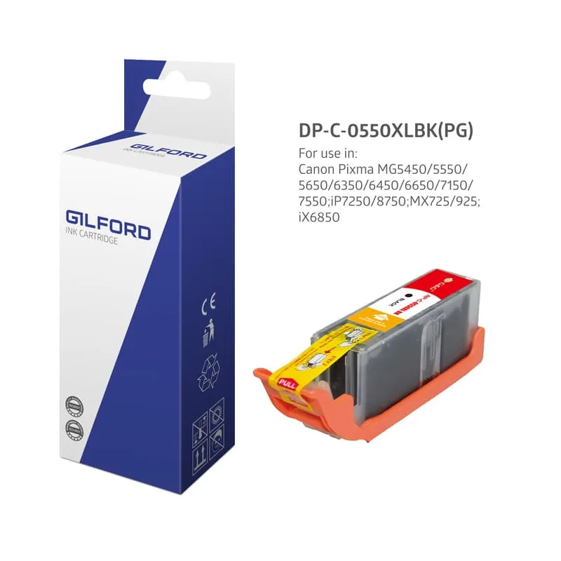 Gilford Bläck Svart DC-550BK XL / PGI-550PGBK