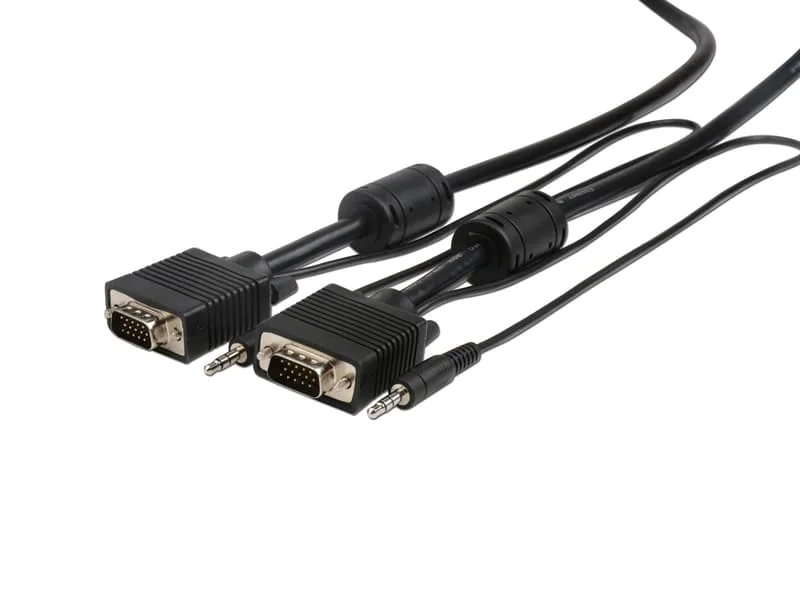 Prokord VGA-kabel HD15 2 m hane-hane med 3,5 mm