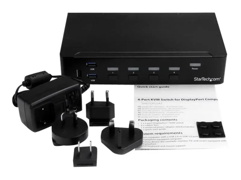 Startech 4-Port DisplayPort KVM Switch With Built-in