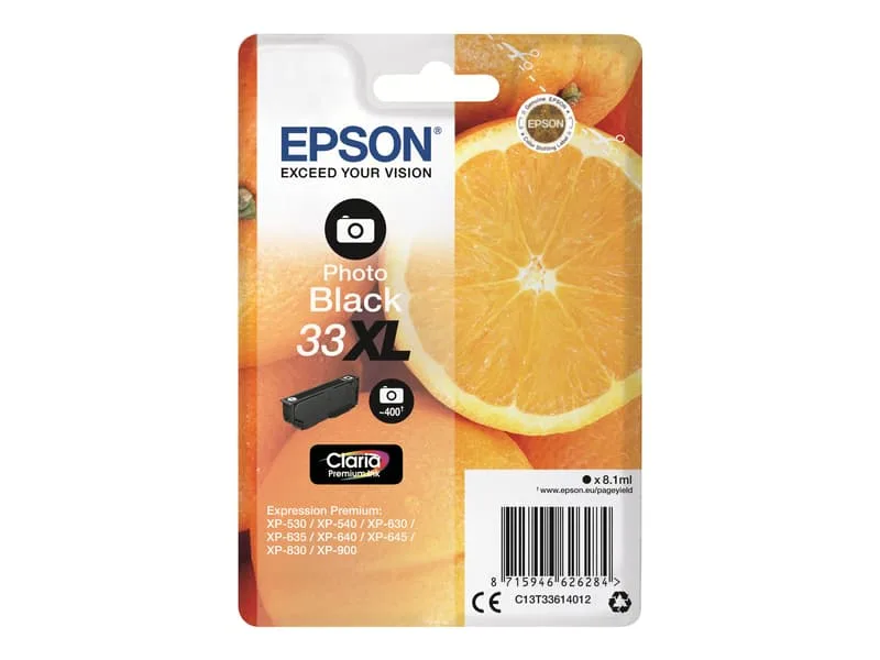Epson 33XL - XL - foto-svart - original