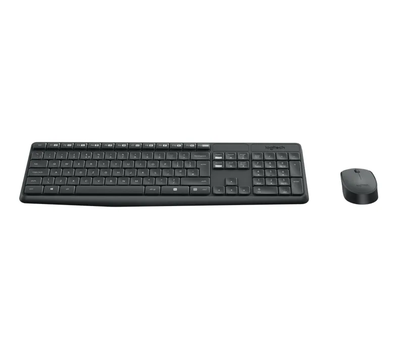 Logitech MK235 tangentbord RF Trådlös QWERTY Amerikanskt internationellt Grå