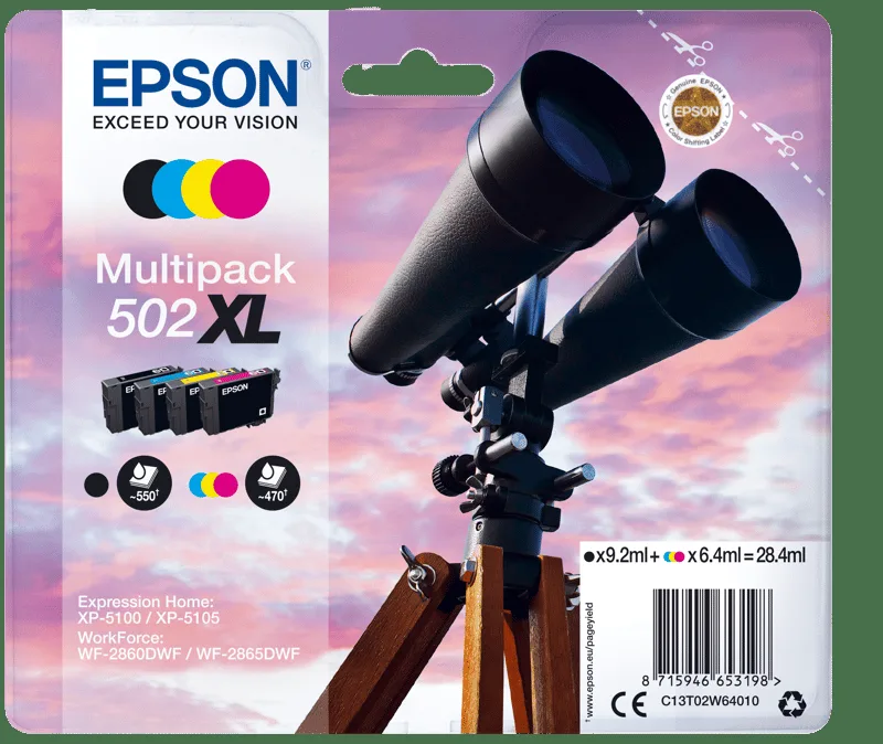 Epson 502XL - hög kapacitet - svart - original