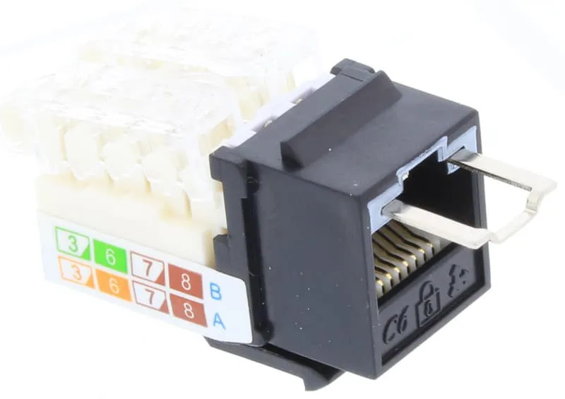 Keystone RJ45 LSA CAT6 UTP med lås