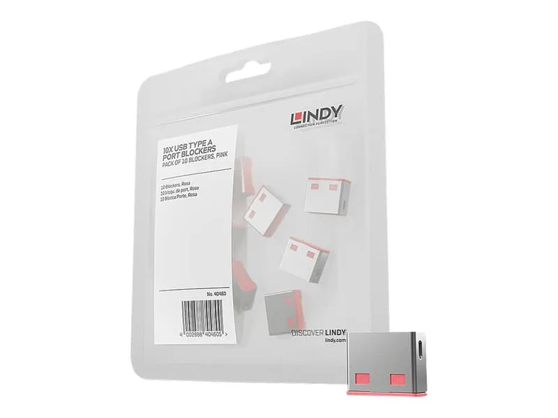 Port Blocker USB Rosa 10-Pack utan nyckel