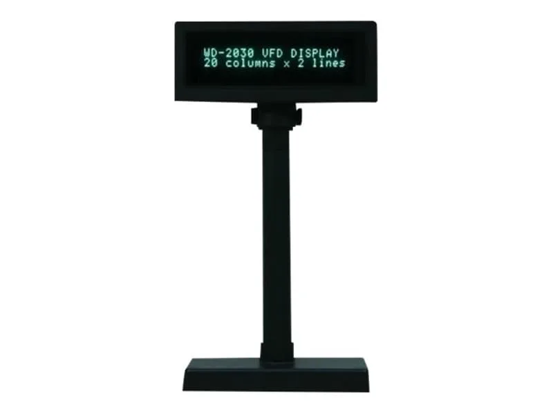 Kunddisplay WD-2030 B USB Med USB Ström Svart
