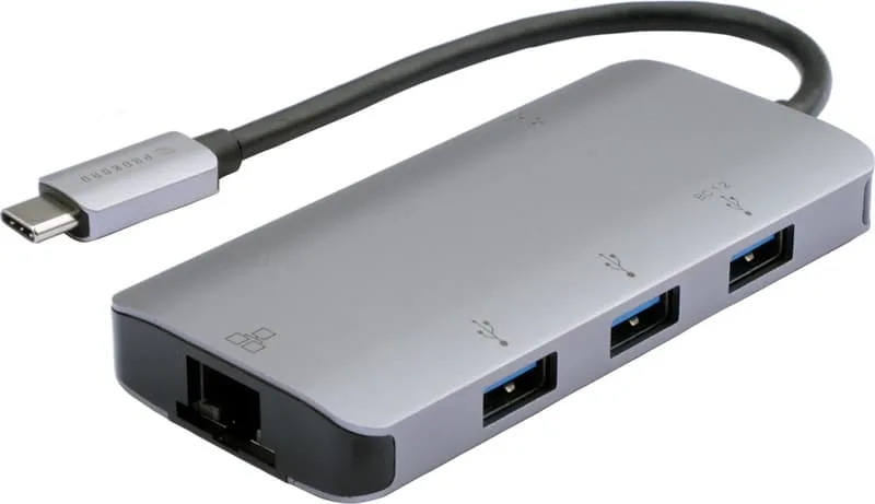 Prokord USB 3.1-hubb 3 portar + RJ45