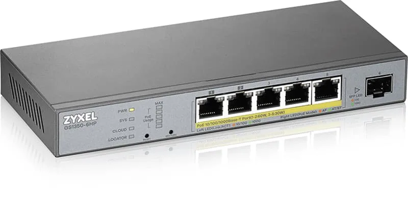 Nebula GS1350-6HP Smart Surveillance PoE Switch 60W