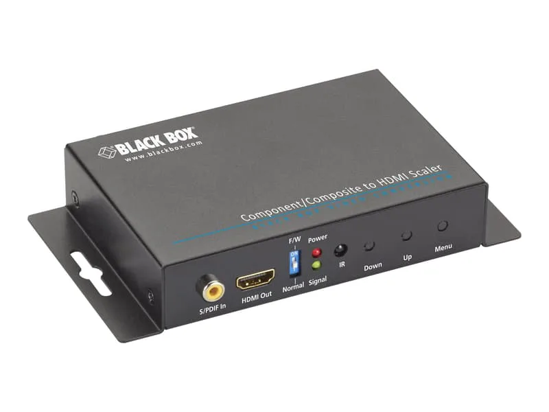 Black Box Component/Composite-To-HDMI scaler/converter with audio